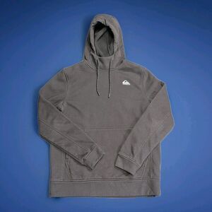 Quiksilver Dry Flight Hoodie Pullover Size Small Black Surf Chill Fleece Lined